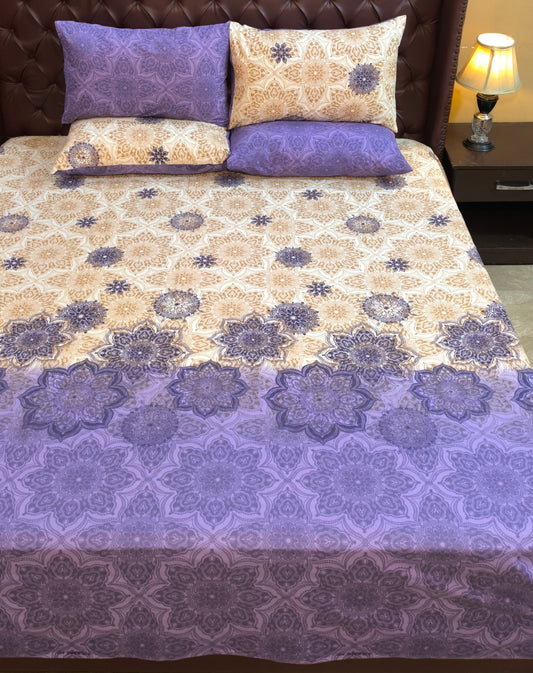 SM-140: Cotton Bedsheet with 4 Pillows