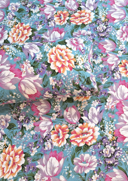 SM-115: Cotton Bedsheet with 4 Pillows