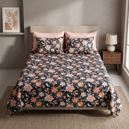 SM-116: Cotton Bedsheet with 4 Pillows